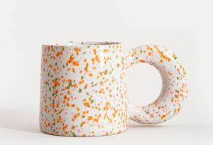 Hrnček MORNE biely / oranžový 772580 300 ml