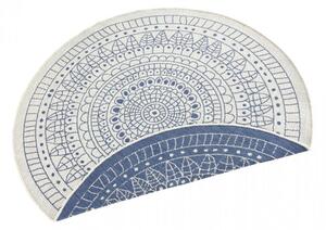 NORTHRUGS - Hanse Home koberce Kusový koberec Twin-Wendeteppiche 103104 creme blau – na von aj na doma - 140x140 (priemer) kruh cm