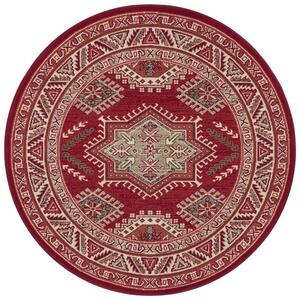Nouristan - Hanse Home koberce Kruhový koberec Mirkan 104100 Oriental-red - 160x160 (priemer) kruh cm