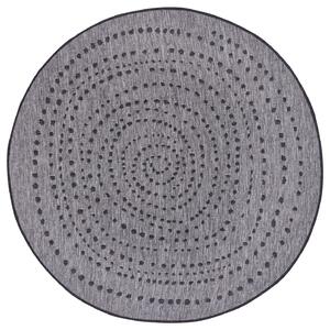 NORTHRUGS - Hanse Home koberce Kusový koberec Twin-Wendeteppiche 105418 Night Silver kruh – na von aj na doma - 140x140 (priemer) kruh cm