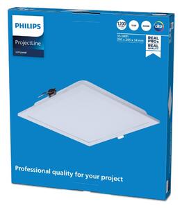 Philips ProjectLine LED panel biely 4 000K 30x30 cm, Biela / opálová, Pracovňa / Kancelária, kov, Zapustené stropné svietidlo