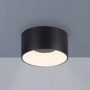 JUST LIGHT. LED stropné svietidlo Tanika čierne, Ø16cm, stmievateľné, Čierna, Obývacia izba / jedáleň, Keramický, Moderný, Závesné svietidlo