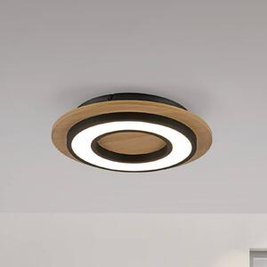 JUST LIGHT. LED stropné svietidlo Tola, okrúhle, drevo, 3 000 K, Svetlé drevo, Obývacia izba / jedáleň, Drevo, Moderný, Závesné svietidlo