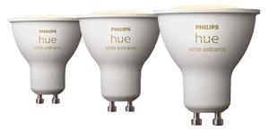 Philips Hue White Ambiance GU10 4,2 W reflektor, 3 ks, Plast