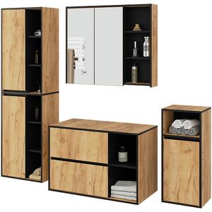 Ak furniture Koupelnová sestava VAMI II dub craft/černá