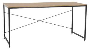 KONDELA Písací stôl, dub/čierna, 150x60 cm, MELLORA