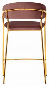 Hector Barová stolička Goma ružová/zlatá