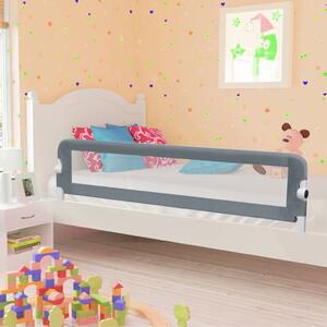 Zábrana na detskú posteľ, sivá 180x42 cm, polyester