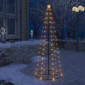 Vianočný stromček, kužeľ, 100 LED, teplé biele svetlo 70x180 cm