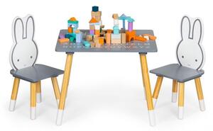 Eco Toys Detský stôl so stoličkami, Bunny