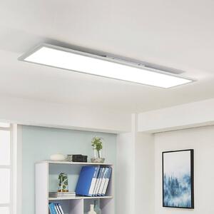 Arcchio LED panel Lysander, 32W, 119cm, strieborný, Hliník / sivá / zinok, Pracovňa / Kancelária, Hliník, Stropné svetlo