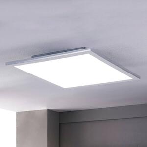 Lindby LED panel Livel, 62 cm x cm, diaľkové ovládanie, Hliník / sivá / zinok, Kuchyňa, Plast, Moderný, Stropné svetlo