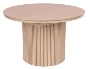 Rozkladací okrúhly stôl Sorrento s lamelami, 120–160 cm, prírodný dub