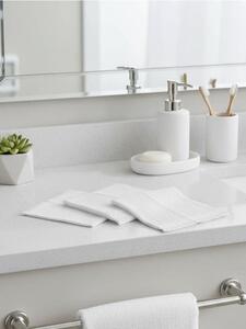 Sinsay - Sada bavlnených uterákov s strapcami 3 pack - biela