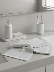 Sinsay - Sada bavlnených uterákov s strapcami 2 pack - biela