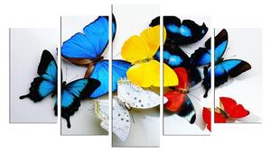 Hanah Home Viacdielny obraz Motýle 110x60 cm