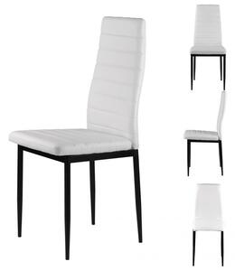MODERNHOME Jedálenské stoličky čalúnené 4 ks Victoria biele