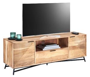 NÍZKA KOMODA, akácia, čierna, farba akácie, 145/50/40 cm Ambia Home - Komody
