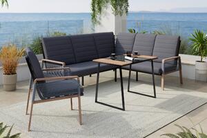 TERASOVÁ SEDACIA SÚPRAVA 4-dielne, kov, plast, textil Ambia Garden - Online Only záhrada, Online Only