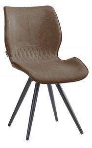 HOMEDE Horsal jedálenská kožená stolička - hnedá farba