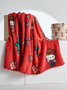 Sinsay - Deka s kovbojským motívom Hello Kitty - červená