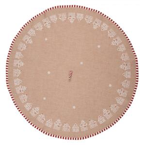 Okrúhla utierka s perníkovými chalúpkami Gingerbread Bliss - Ø 80 cm - Clayre & Eef