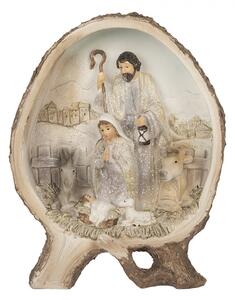 Béžová vianočná dekorácia Betlehem Nativity Scene - 14*5*19 cm - Clayre & Eef