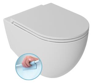 Isvea, INFINITY závesná WC misa, Rimless, 36,5x53cm, biela matná, 10NF02001-2L