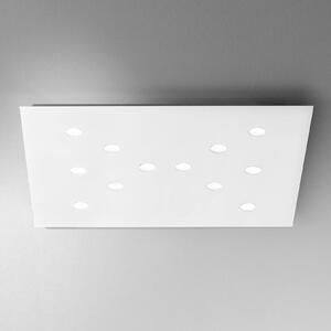 ICONE Slim - ploché stropné svietidlo LED, 12 svetiel, biela