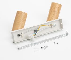 Brilagi - Bodové svietidlo SELE 2xGU10/30W/230V biela/dekor duba