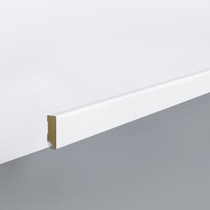 Lišta soklová Egger 40 hranatá "Cubical" L201 MDF fólia Biela pretierateľná 40x16x2400 mm