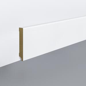 Lišta soklová Egger 100 hranatá "Cubical" L201 MDF fólia Biela pretierateľná 100x18x2400 mm