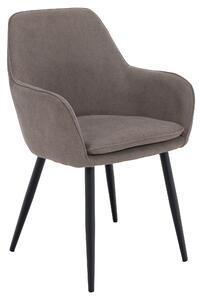 KONDELA Dizajnové kreslo, sivohnedá Taupe/čierna, ILKOM