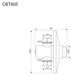 Mereo Sprchový set s ramenom a hlavovou sprchou (CBT605, CB705E, CB485M)