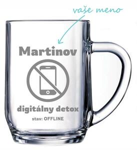 Pieskovaný polliter na pivo Digitálny detox
