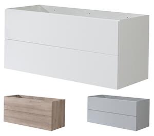 Mereo Aira, kúpeľňová skrinka 121 cm, biela, dub, šedá Aira, kúpeľňová skrinka 121 cm, biela Variant: Aira, kúpeľňová skrinka 121 cm, dub