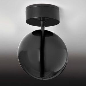 Milan Bo-La nástenná lampa, okrúhly držiak, čierna