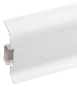 Lišta soklová PVC Cezar PREMIUM Classic Biela RAL 9003 Mat 59x22x2200 mm