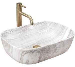 Rea Belinda Ash, umývadlo na dosku 460x330x135 cm, imitácia kameňa matná, REA-U3324