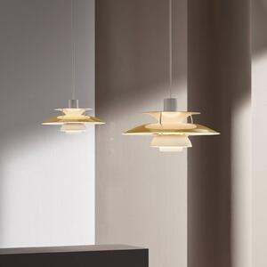 Louis Poulsen PH 5 mosadzná závesná lampa, Ø 50 cm, Mosadz / zlato, Obývacia izba / jedáleň, kov, Dizajn, Závesné svietidlo