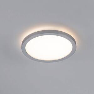 LED panel Paulmann Atria Shine, chróm, Ø 19 cm, 3000 K, zapnutie/vypnutie, IP20, Hliník / sivá / zinok, Obývacia izba / jedáleň, Plast, Moderný, Závesné svietidlo