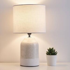 Pauleen Sandy Glow stolová lampa, biela/béžová, Biela / opálová, Obývacia izba / jedáleň, Keramický, Moderný, Stojacie svietidlo