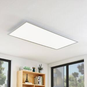 Stropné svietidlo Lindby LED Zento, 120 cm, strieborná, 4 000 K, Hliník / sivá / zinok, Kuchyňa, Plast, Moderný, Stropné svetlo