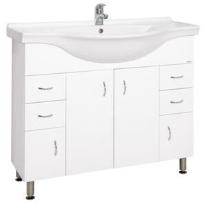 Kúpeľňová skrinka s umývadlom Keramia Pro 102x55 cm biela PRO100DV