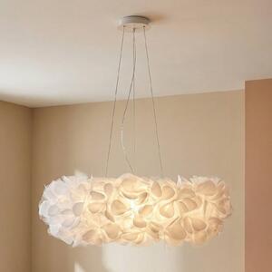 Slamp závesné svietidlo Clizia Mama Non Mama, Ø78cm, biela/číra, Biela / opálová, Obývacia izba / jedáleň, Plast, Dizajn, Závesné svietidlo