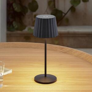 Lindby stolová LED lampa Esali, čierna, kov, IP65, Čierna, Obývacia izba / jedáleň, Hliník, Moderný, Stojacie svietidlo