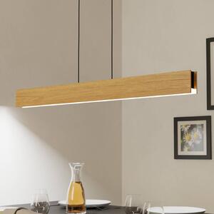 Smart ZIG LED závesné svietidlo Anchorena-Z, dĺžka 123 cm, RGB,, Svetlé drevo, Obývacia izba / jedáleň, Drevo, Moderný, Závesné svietidlo