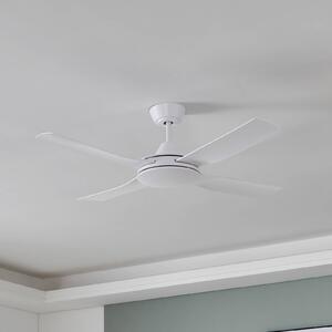 Stropný ventilátor Bondi 1, matná biela, diaľkové ovládanie, Biela / opálová, Obývacia izba / jedáleň, Plast