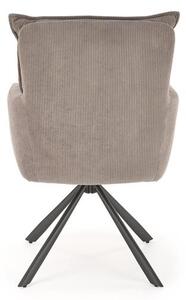 Halmar K528 jedálenská stolička otočná, látka velvet, sivá