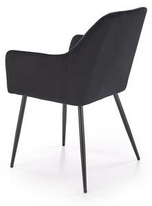 Halmar K558 jedálenská stolička, látka velvet, čierna